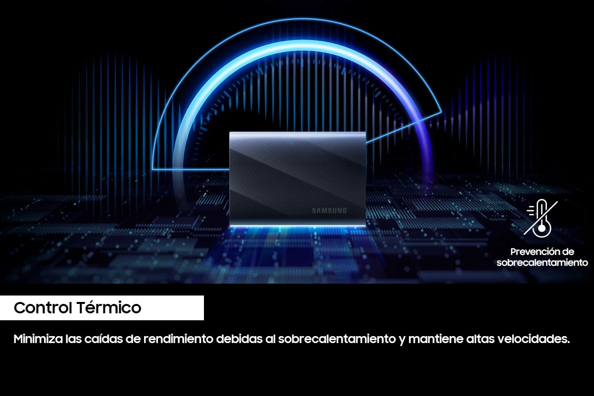 Samsung Portable SSD T9, 4 TB, Disco Duro Externo, Lectura y escritura 2.000 MB/s, USB 3.2 Gen.2x2, Para Profesionales y Creativos, Compatible con PC, Mac, Android y Cámaras 12K, Negro (MU-PG4T0B/EU)
