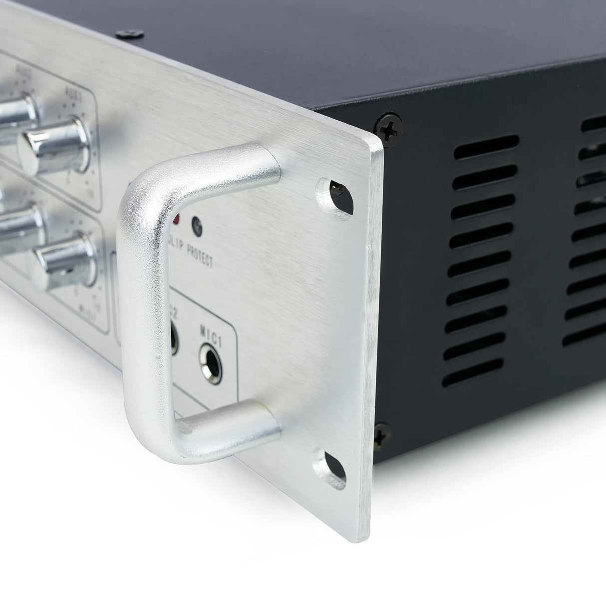 BeMatik - Amplificador para sonorización Profesional de 550W 110V 4 Zonas con Mic AUX MP3 Rack