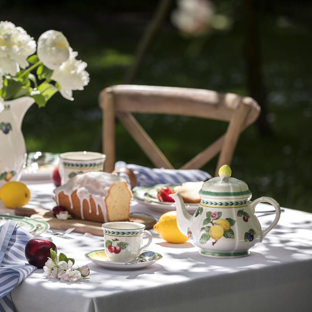 Villeroy & Boch French Garden Fleurence Tetera, 1 litros, Porcelana Premium, Blanco/Colorido