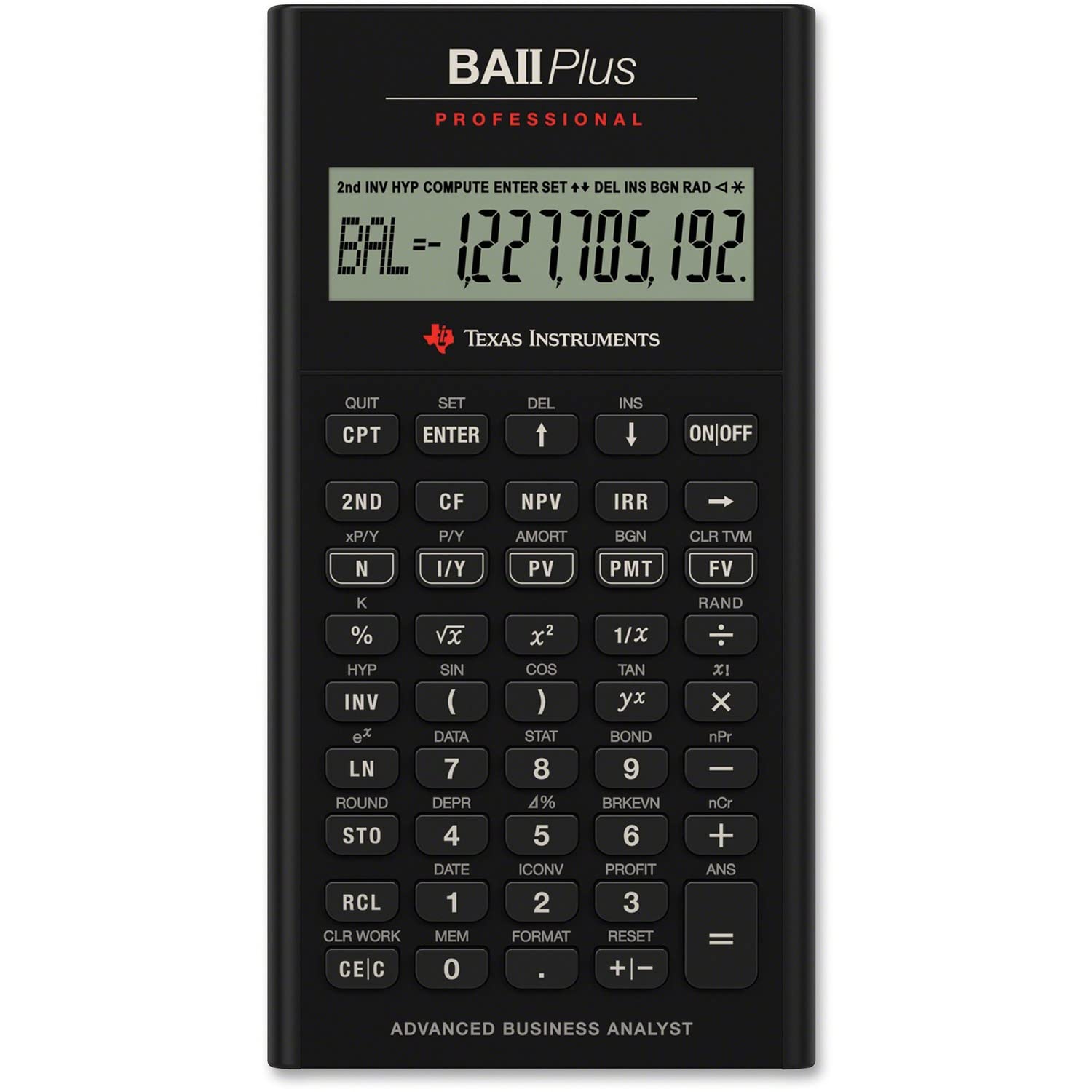 Texas Instruments BA II Plus Professional Calculadora, negro