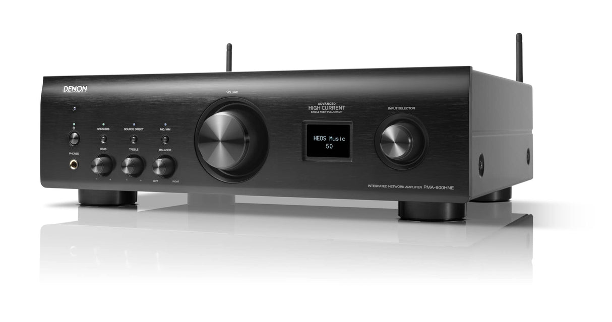 DENON Amplificador PMA-900HNE Hi-Fi, Amplificador estéreo con HEOS Integrado, 2 x 85 W, preamplificador Phono Integrado, Certificado Hi-Res, AirPlay 2, Bluetooth, Negro