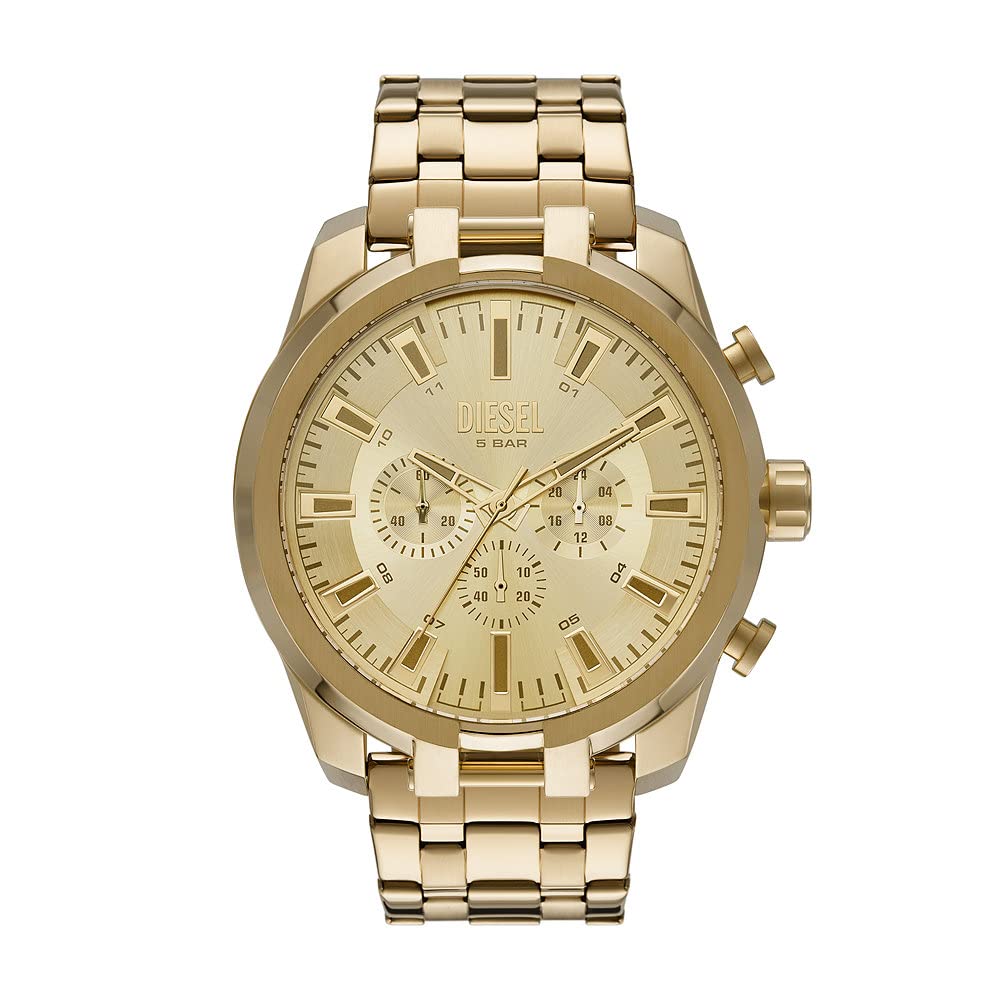 Diesel Reloj Split Acero Inoxidable en Tono Dorado con cronógrafo DZ4590