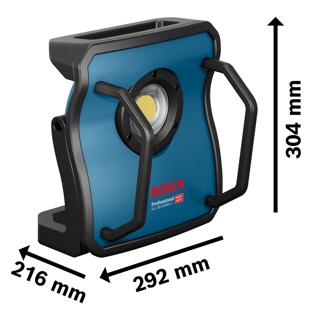 Bosch Professional 18V System foco de obra a batería GLI 18V-10000 C (luminosidad: 10 000 Lm, sin batería/cargador)