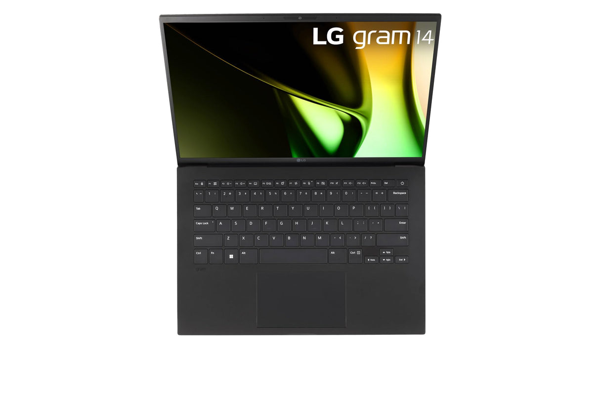 LG Gram 14ZD90S-G.AX75B - Portátil Ultraligero de 35.5 cm (14") 1920x1200, Panel IPS Antirreflejo, Intel Core Ultra 7, 16 GB RAM, 512GB SSD, 1,120 g, Batería hasta 29.5 h, FreeOS, Negro Obsidiana