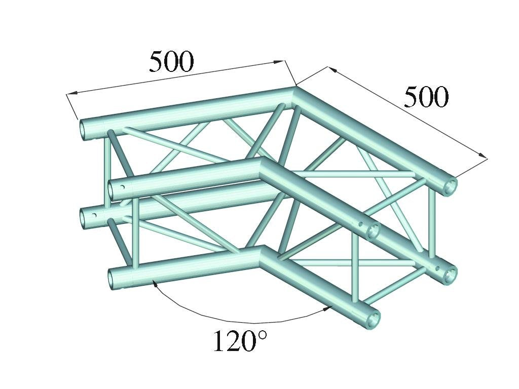 Alutruss Quadlock 60306555 - Ángulo de 2 vías (120°)