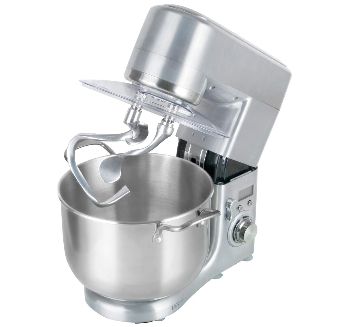 RGV Pastaprof PL10S amasadora planetaria, capacidad 10 l, doble gancho, 1500 W, 6 velocidades, color plateado, W