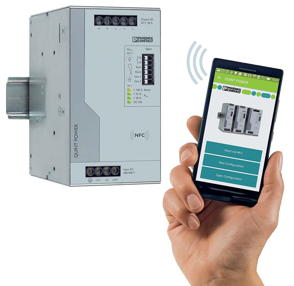 Phoenix quint-ps/1ac48dc20 - Fuente alimentación quint-ps/1ac/48dc/20