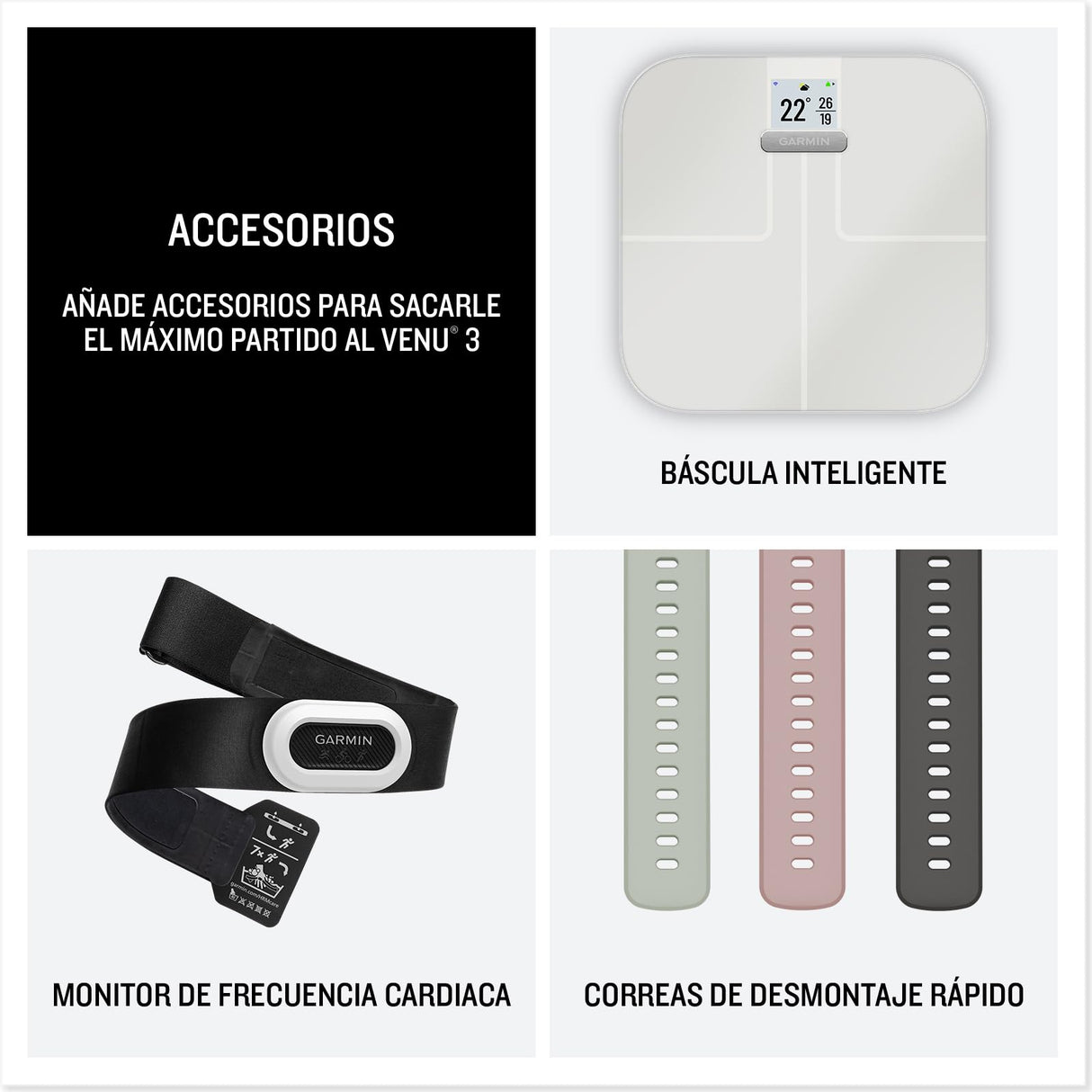 Garmin Venu 3S, Smartwatch Premium con GPS, AMOLED, Funciones avanzadas de Salud y Forma física, más de 30 Aplicaciones Deportivas, 10 días de autonomía, Gris