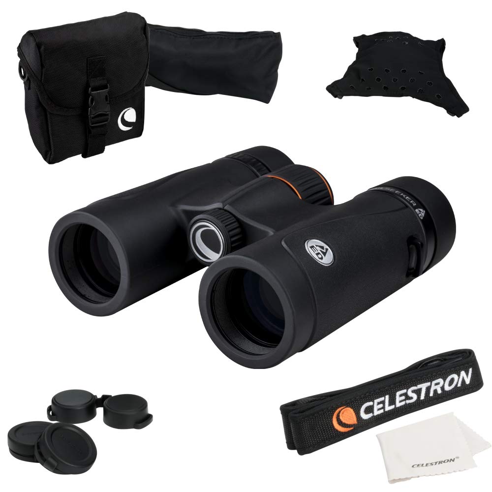Celestron 71401 TrailSeeker ED: prismáticos con prisma de techo 8 x 32, lente de banda ancha con revestimiento múltiple completo, prisma BaK-4, negro