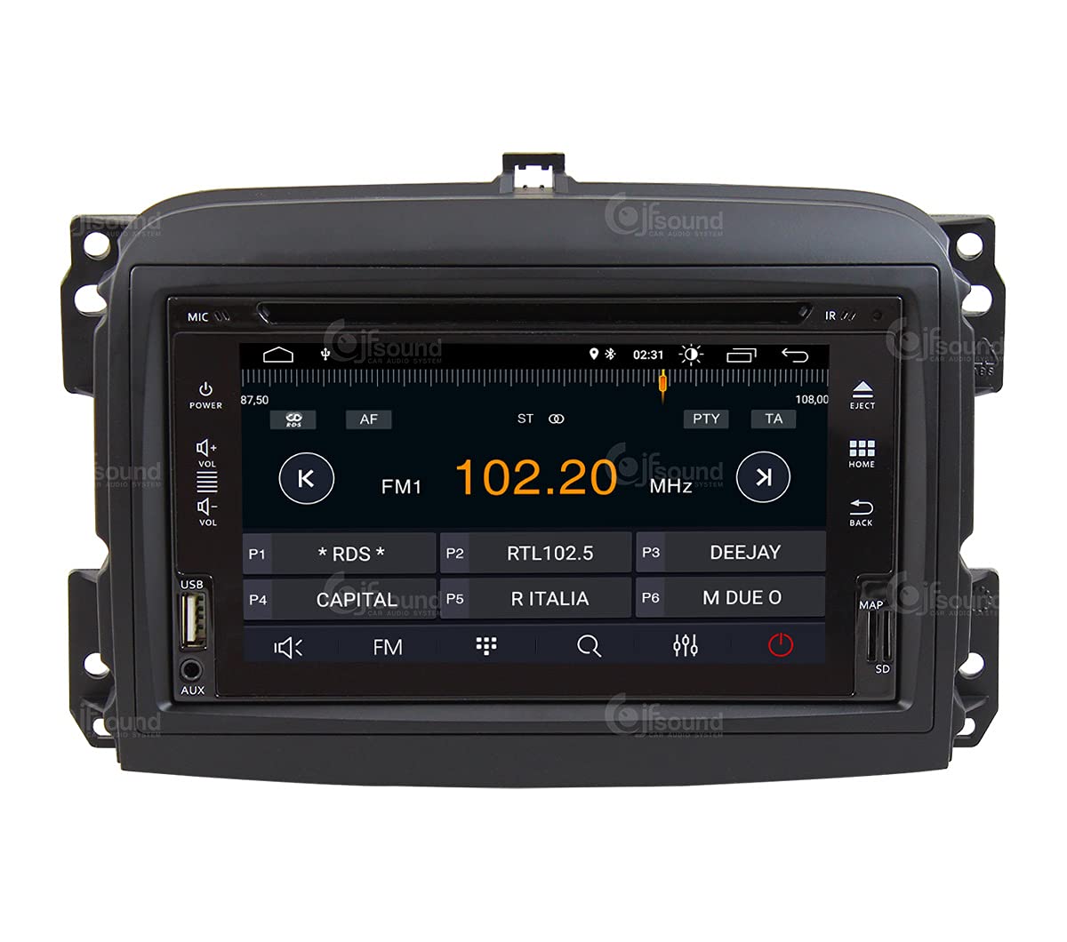 Autorradio de Ajuste Personalizado para Fiat 500L Pre-Restyling Android GPS Bluetooth WiFi Dab USB Pantalla táctil Full HD 6,2"