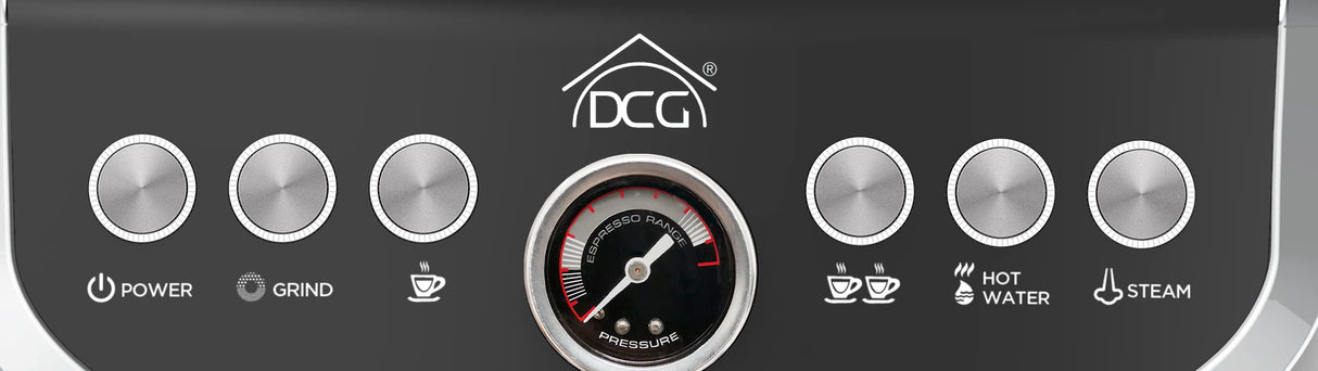ELETTROFERRO ITALIA DCG ES6519 Máquina espresso con molinillo de café integrado Moderna, para granos de café y polvo, capuchino espumador de leche,Filtro 1 y 2 tazas, 1450 W, Negro…