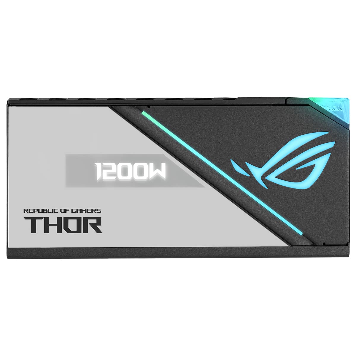 ASUS ROG Thor 1200W Platinum II - Fuente de alimentación Modular (1200 Watt, 80+ Platinum, Lambda A++, Disipadores ROG, Ventilador PWM 135 mm, 0 dB, Pantalla OLED, Cables apantallados, Aura Sync)