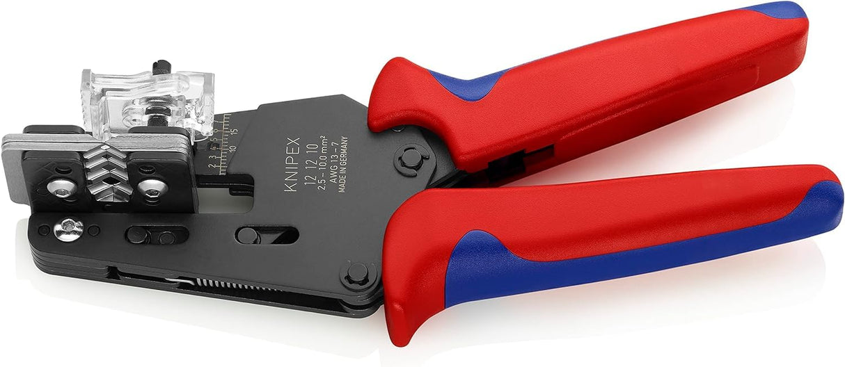 Knipex Alicate pelacables de precisión con cuchillas de forma precisa bruñido, con fundas multicomponentes 195 mm 12 12 10