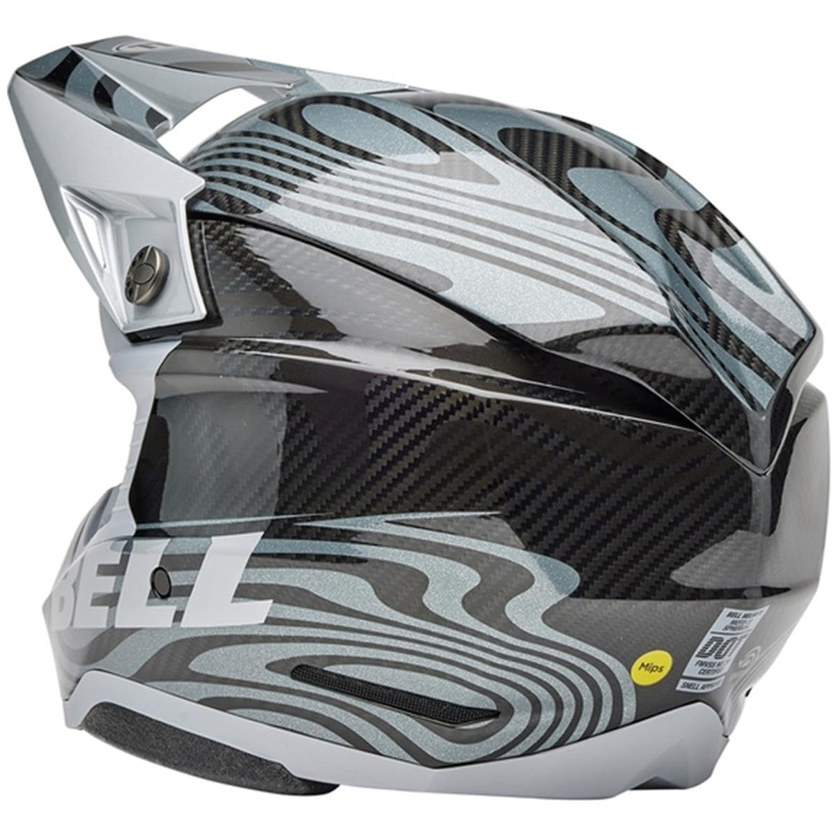 BELL Moto-10 Spherical Casco, Unisex, Plateado/Gris, Medium