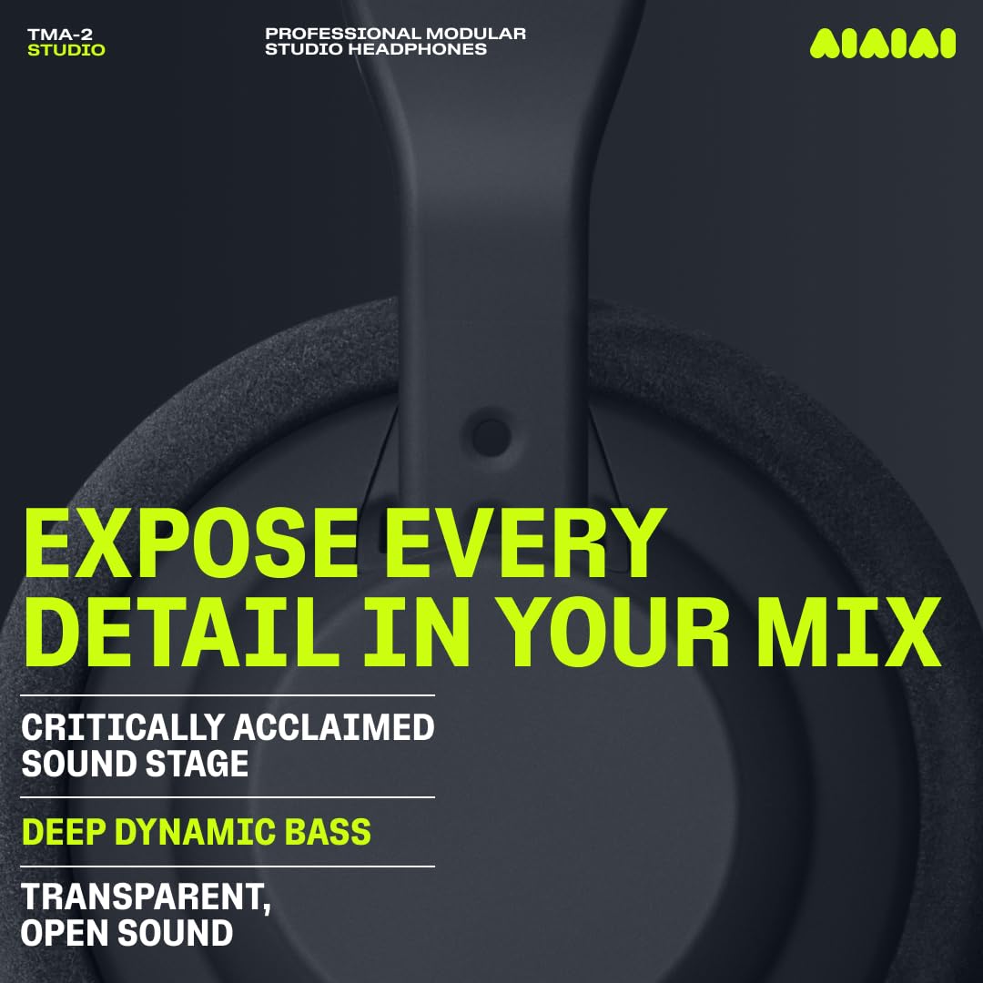 AIAIAI TMA-2 Studio Headphones profesionales sobre la oreja Negro - Auriculares de estudio de música con cable