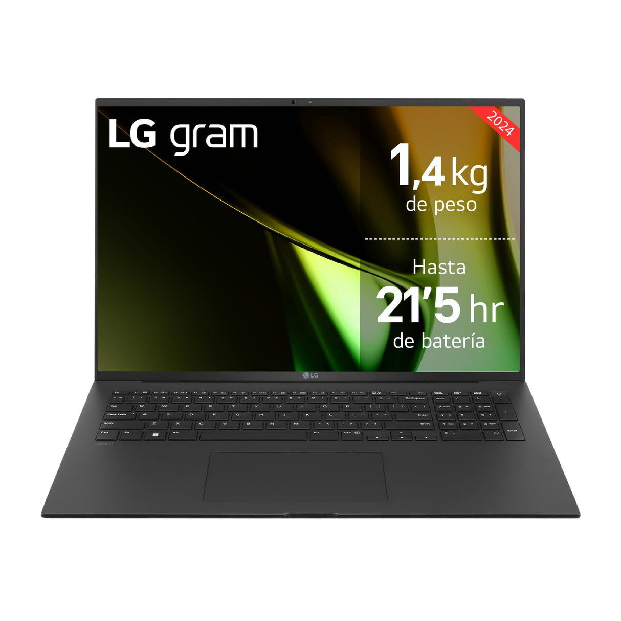 LG gram 17Z90S-G.AA79B - Portátil Ultraligero de 43.1 cm (17"), Panel IPS, Intel Core Ultra 7, 16 GB RAM, 1TB SSD, 1,350 g, batería hasta 21.5 h, W11 Home, Gris Carbón, Teclado QWERTY Español
