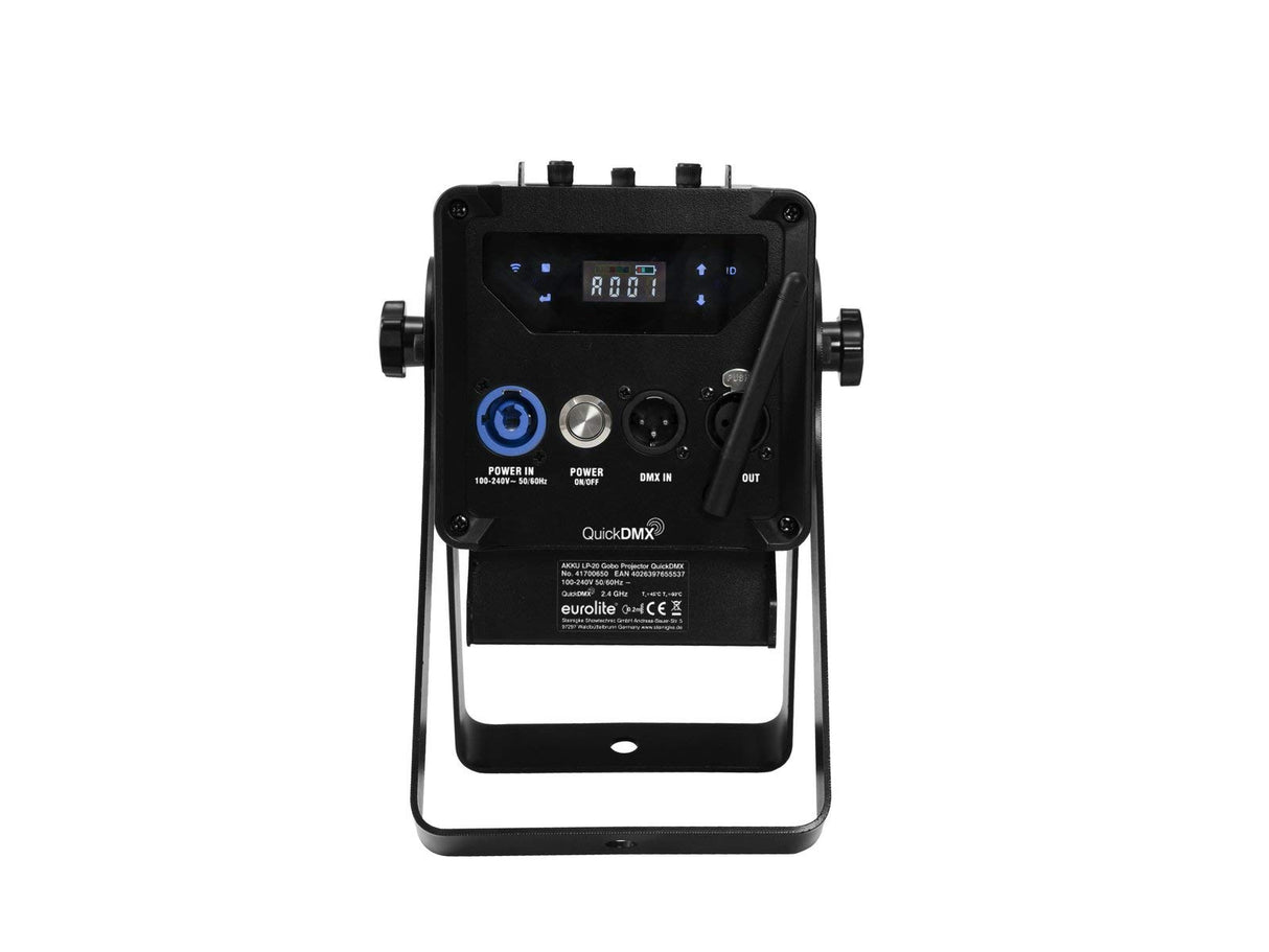Eurolite AKKU LP-20 Gobo Proyector de logotipo QuickDMX