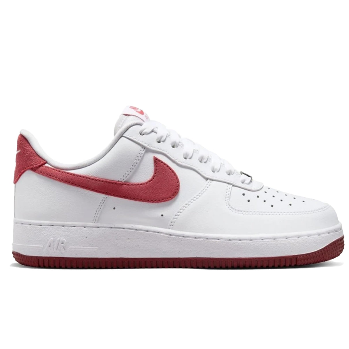 NIKE Air Force 1 '07, Sneaker Hombre, Blanco Adobe Team Red Dragon Rojo, 39 EU