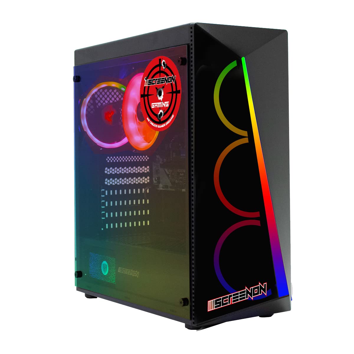 ScreenOn - Ryzen 7 5800X - 500GB SSD - RX 6600XT - Game PC A40142 - WiFi - Windows 11 Pro