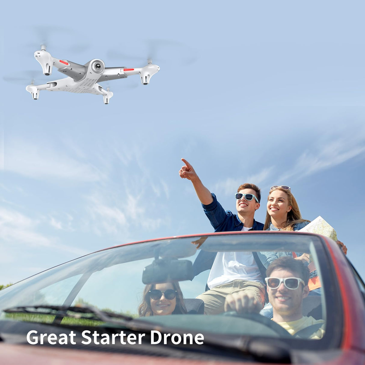 Loolinn | Dron Cuadricóptero con Cámara HD para Niños como Regalo- Tecnología de Posicionamiento de Flujo Óptico, Vuelo Estable, 60 Minutos de Tiempo de Vuelo, Tres Baterías (Regalo para los Niños)