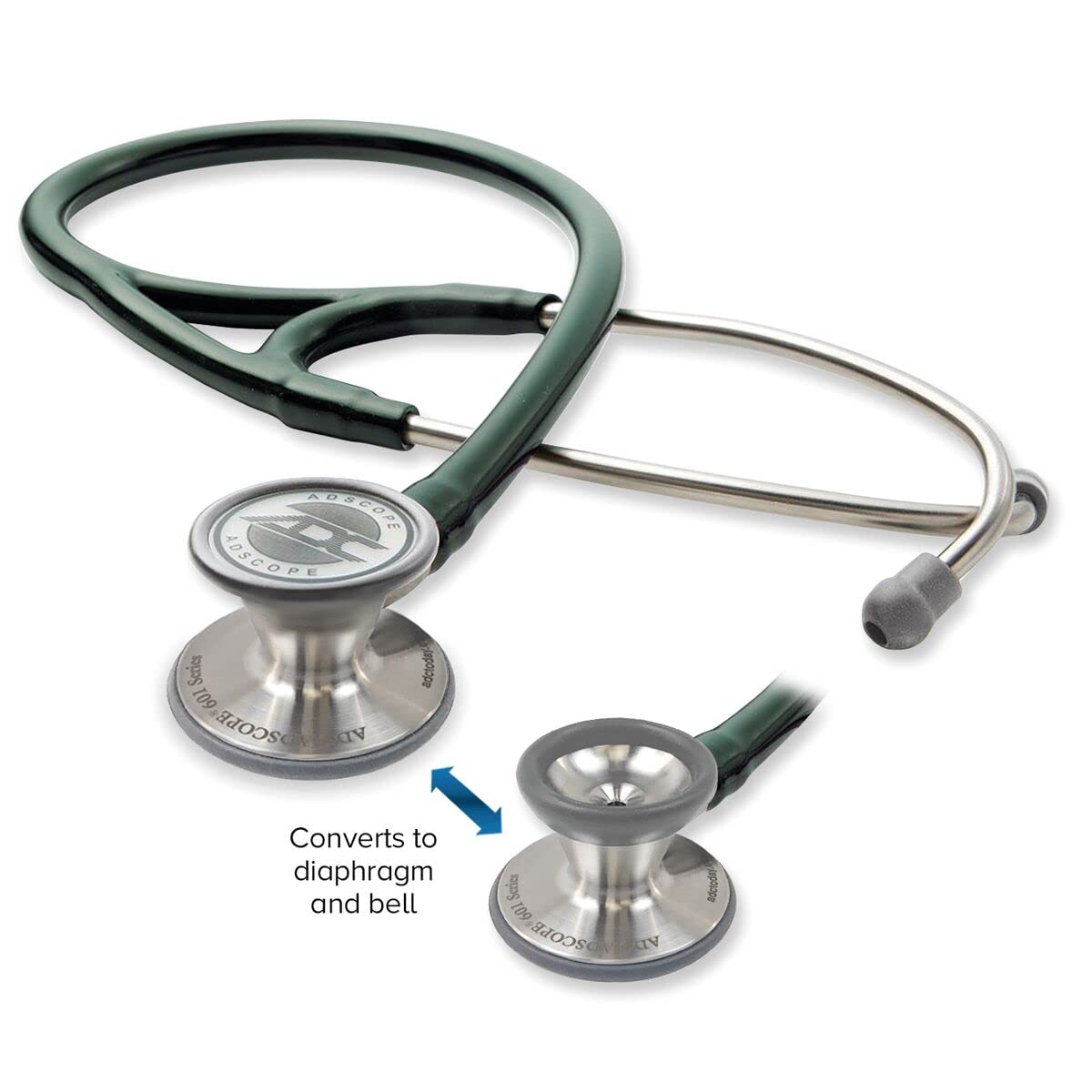 ADC Adscope 601 - Estetoscopio cardiológico convertible - Verde oscuro