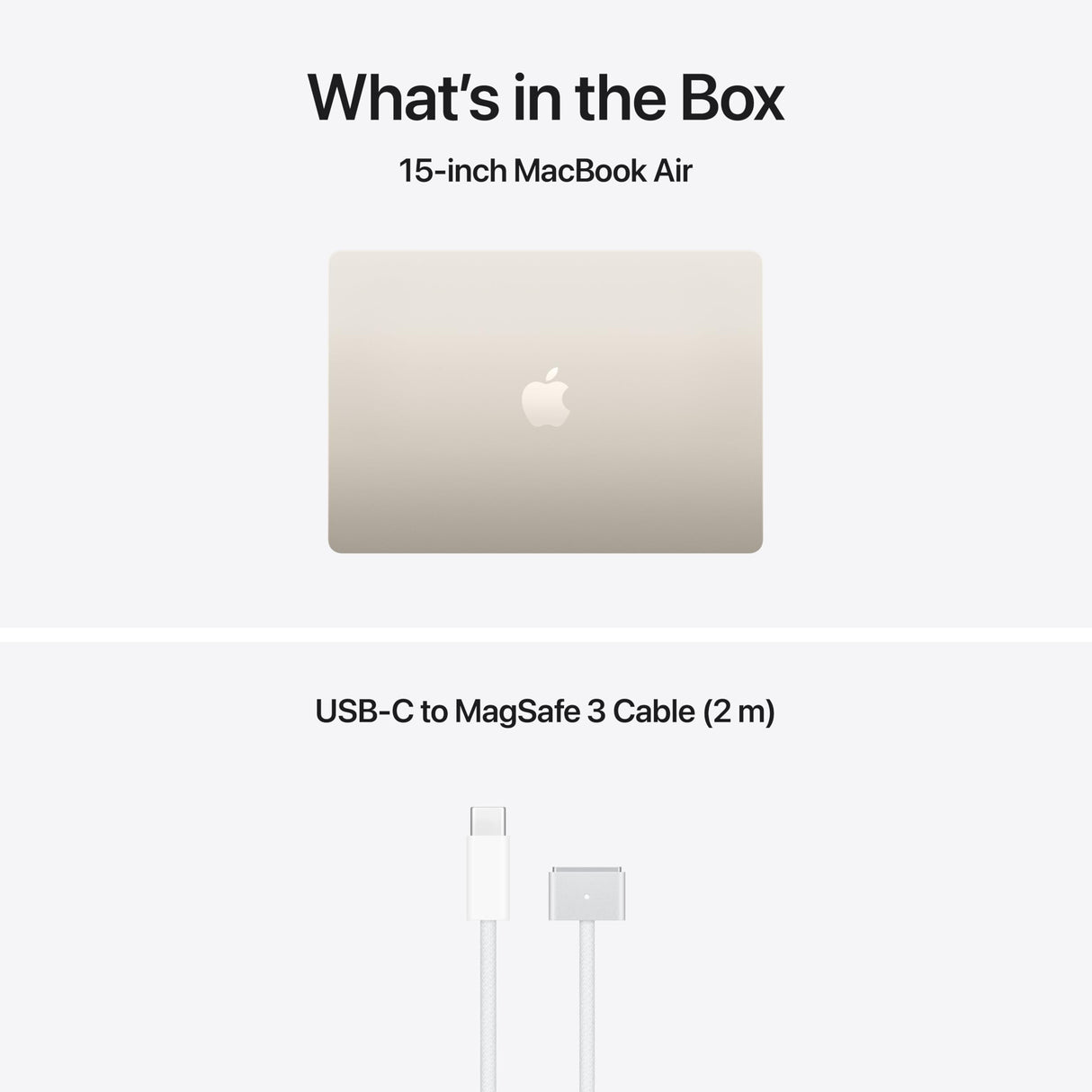 Apple MacBook Air de 15,3 Pulgadas con Chip M5: Pantalla Liquid Retina, CPU de 10 núcleos, GPU de 10 núcleos, 16 GB de Memoria unificada, 1 TB de SSD, Wi-Fi 7,Teclado portugués; Blanco Estrella