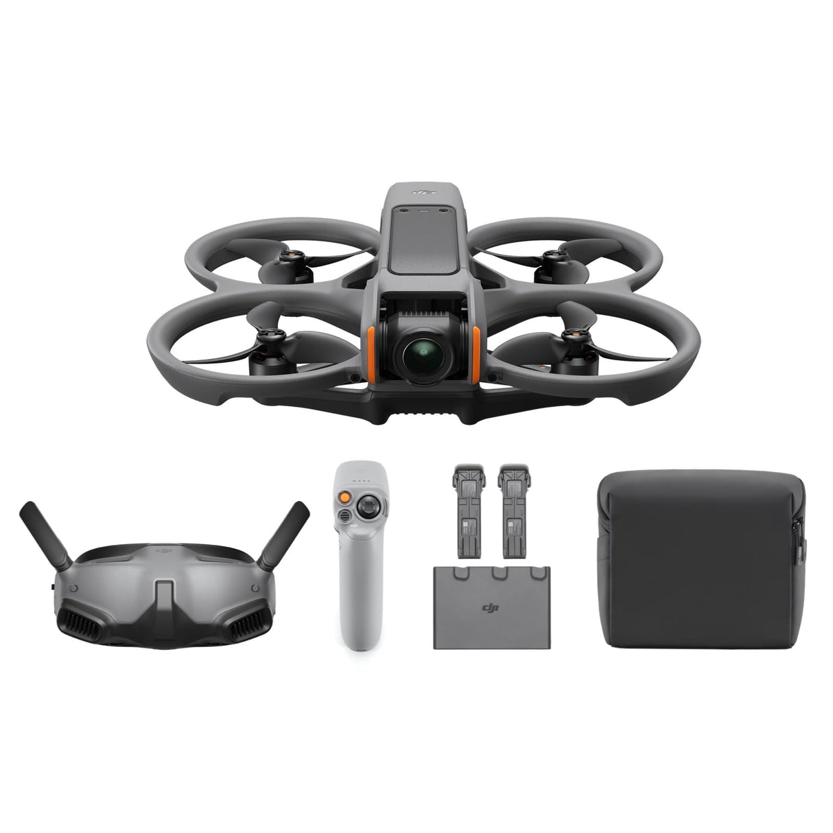 Pack DJI Avata 2 Explorer (3 baterías), dron FPV con cámara 4K, experiencia inmersiva, acrobacias con un toque, FOV de 155°, dron con cámara con Goggles Integra y RC Motion 2