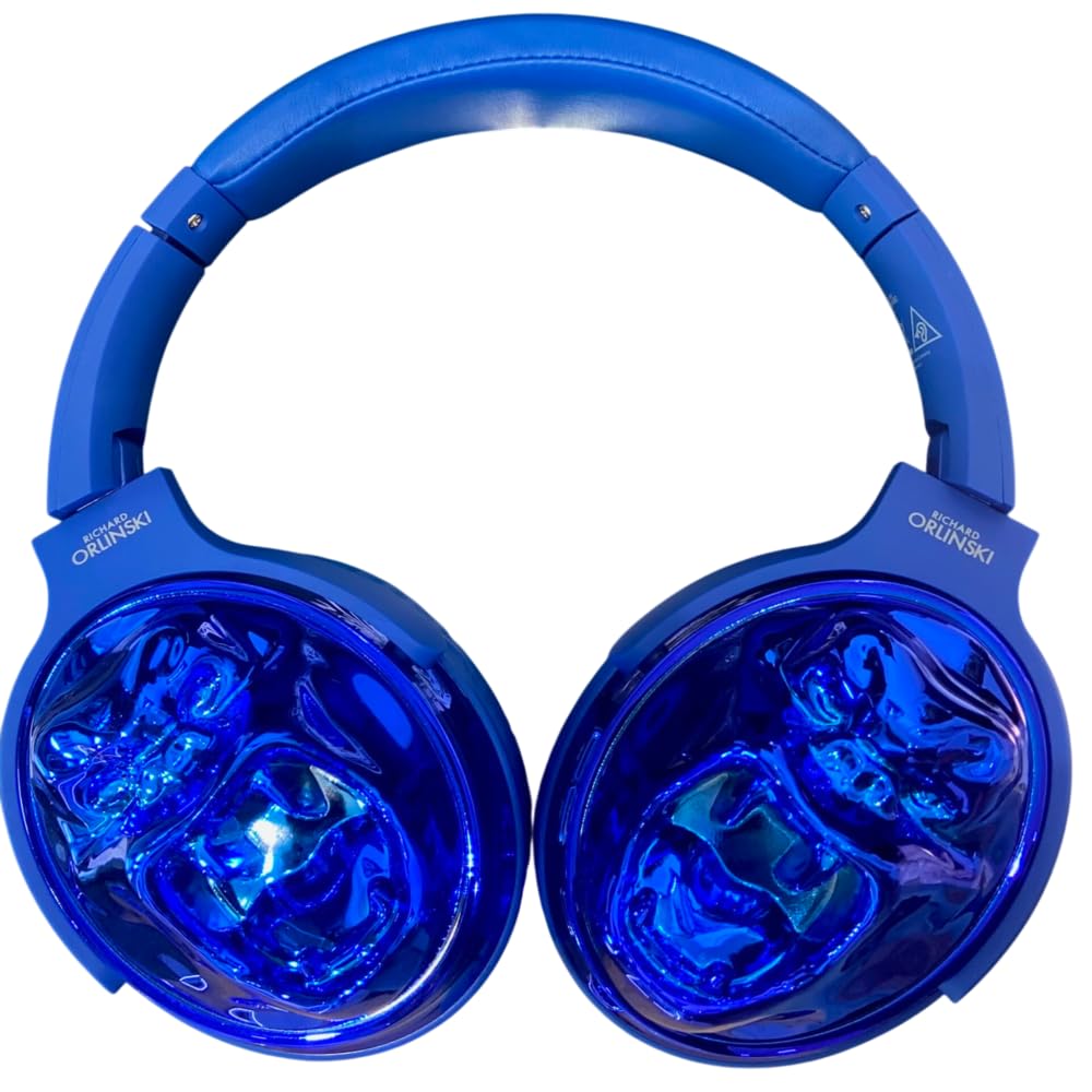ORLINSKI Audífonos Bluetooth CAQKON1001-211-V2 2025, 40 mm, 6 Horas de Batería, Micrófono Integrado, Azul