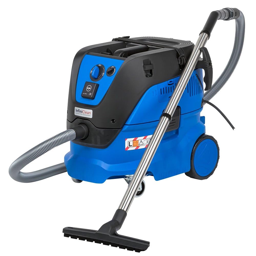 Nilfisk 107412103 - Extractor de polvo, 4500 l/min, 30 l, 1400 W, 230 V, color negro y azul