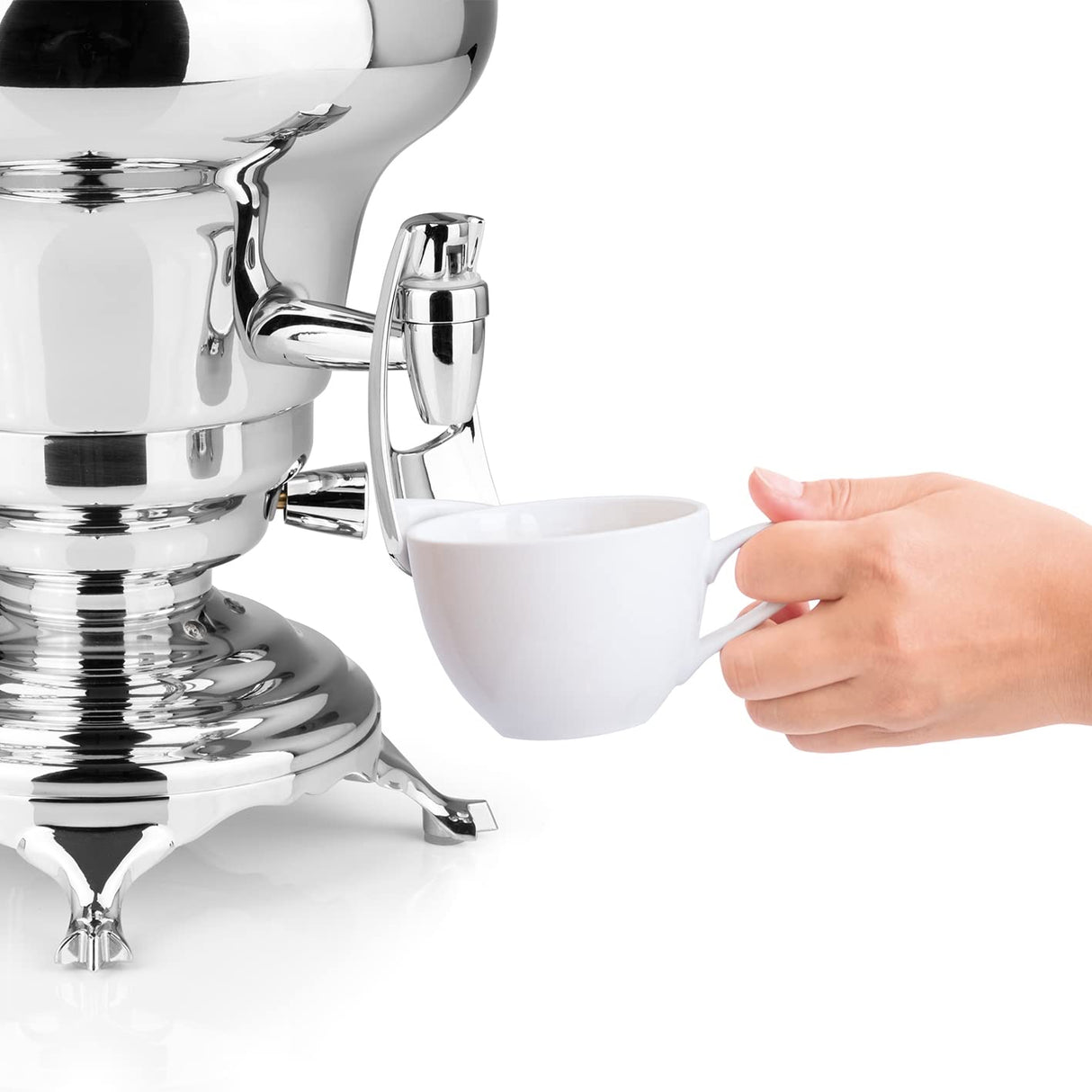 BEEM Odessa + samovar – 3 l | acero inoxidable | tetera turca eléctrica | 1800 W | 1 l tetera de acero inoxidable con colador | hervidor de agua de 3 l | dispensador con una sola mano