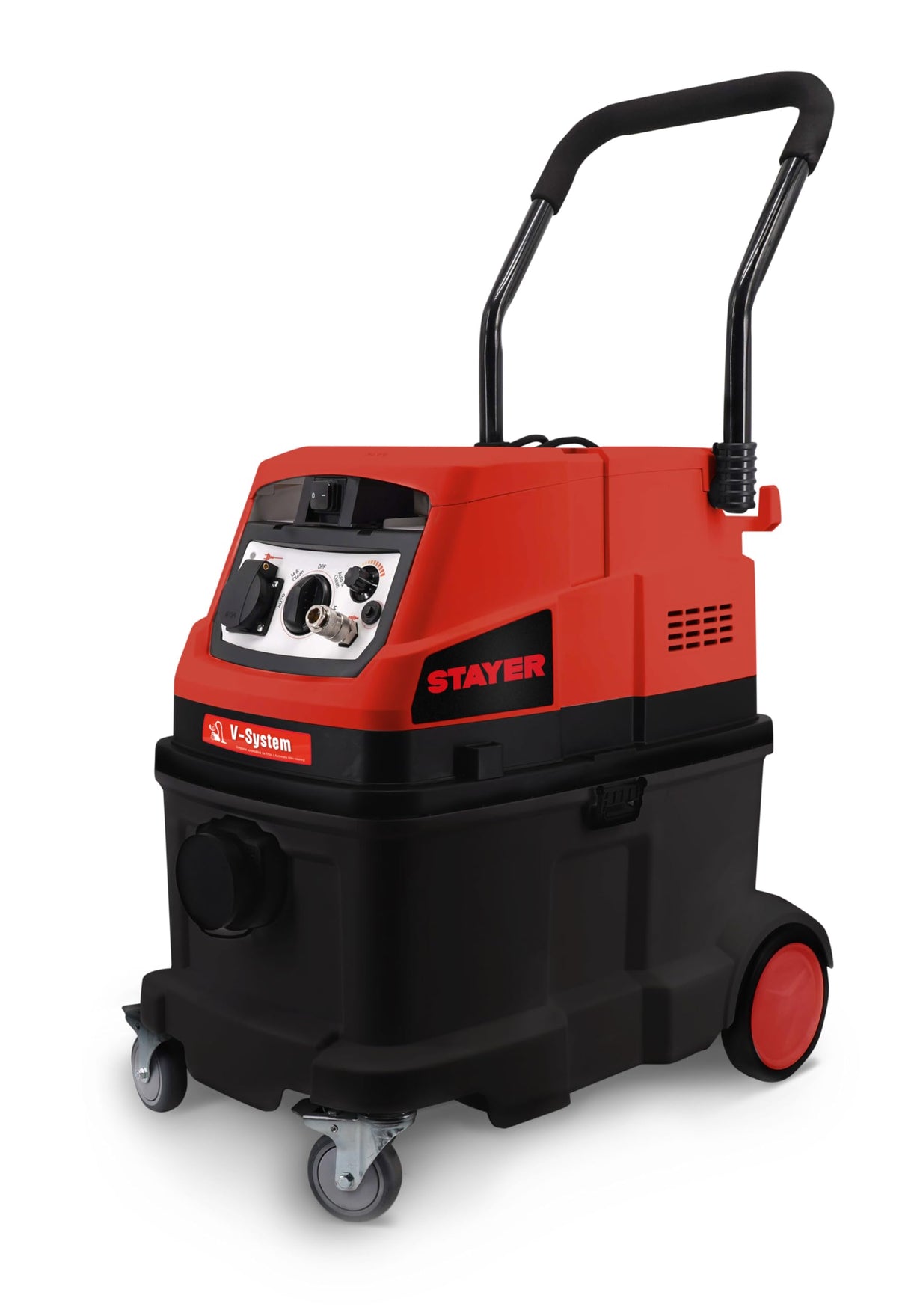 Stayer Aspirador Profesional de sólidos y líquidos BVAC 2240 Air V-System. con Limpieza automática de filtros, Filtro HEPA, Mando con Control Remoto y Toma neumática.