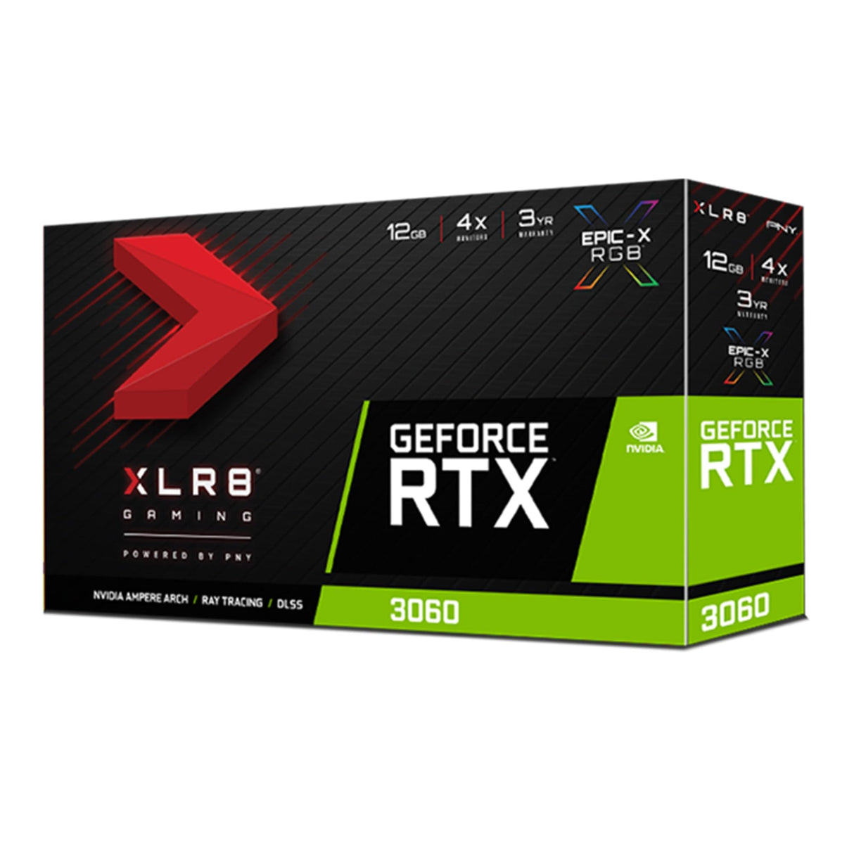 PNY Tarjeta Gráfica GeForce RTX™ 3060 12GB XLR8 Gaming Revel Epic-X RGB™ Single Fan