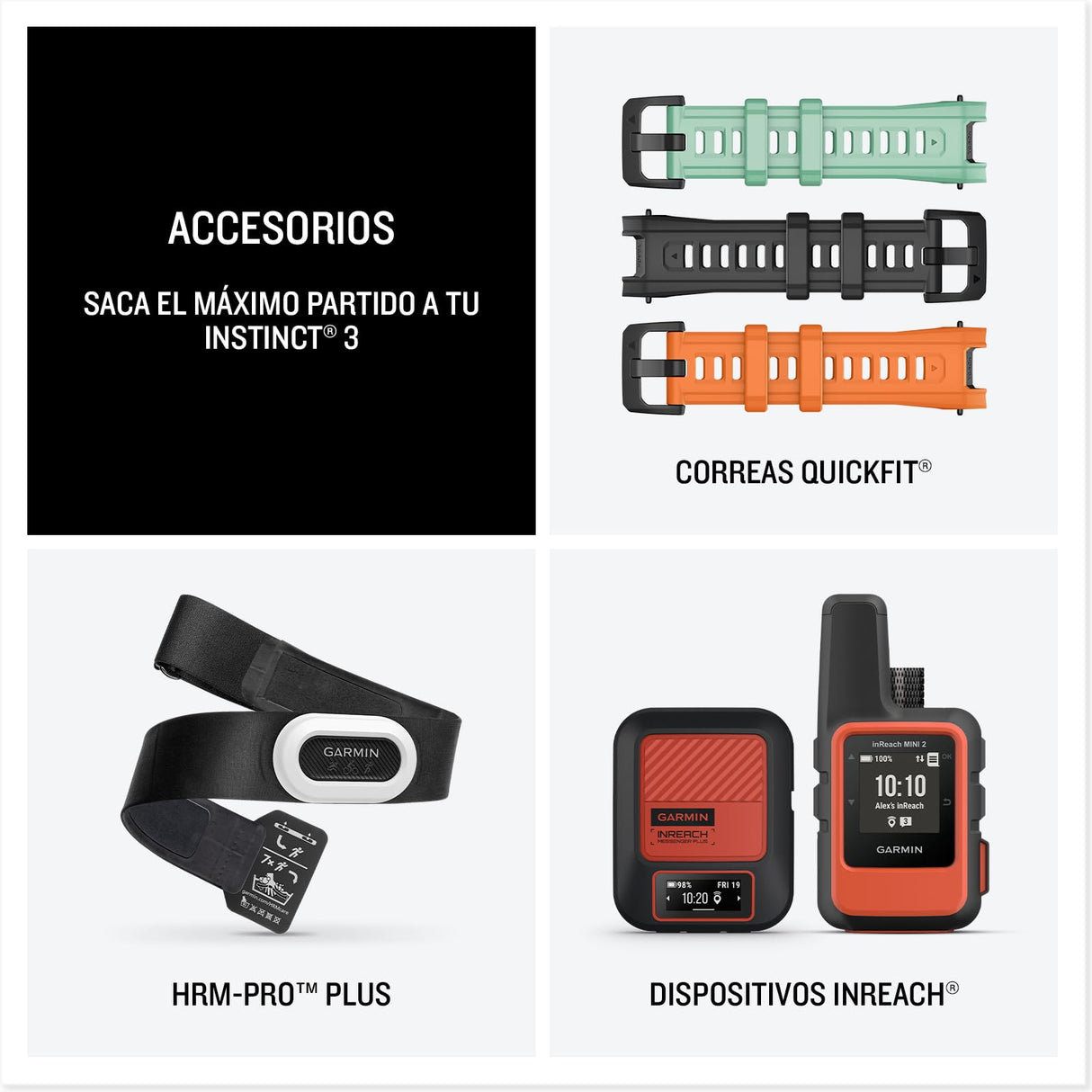 Garmin Instinct 3, Reloj inteligente con GPS, Pantalla AMOLED de 45 mm, Resistente al agua, Aplicaciones deportivas integradas, Monitorización de la salud, Linterna LED, Hasta 18 días autonomía, Negro