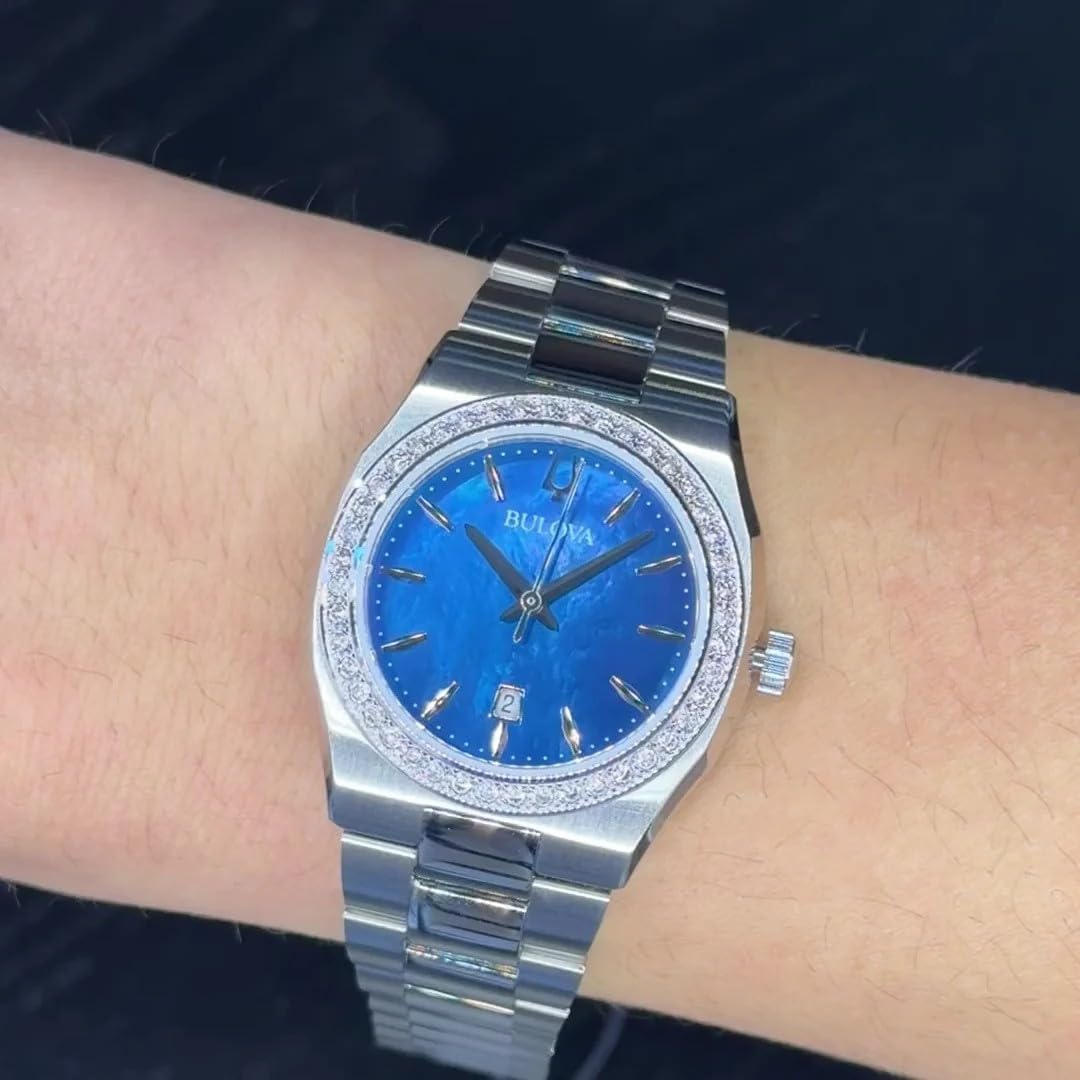 Bulova Reloj Analógico para Mujer'S de Cuarzo con Correa en Acero Inoxidable 96R246