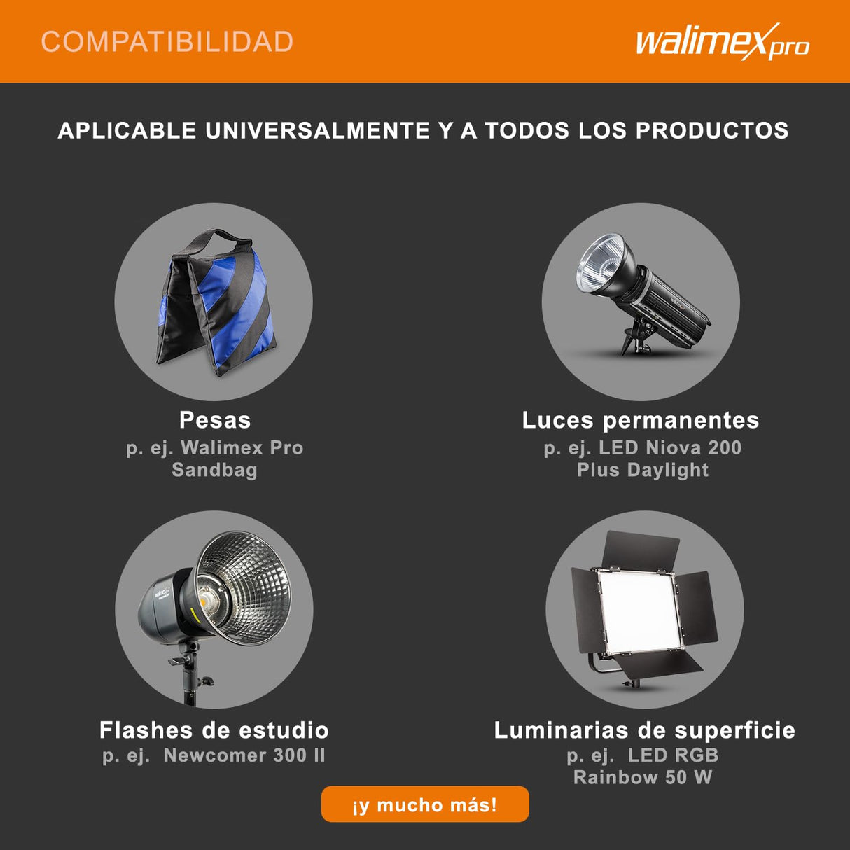 Walimex Pro - Soporte Tipo Jirafa con contrapeso para fotografía, negro