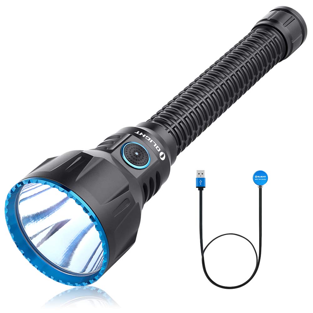 OLIGHT Javelot Turbo Linterna Táctica Lámpara Potente Max 1300 Lúmenes,1300 Metros,Linterna LED Alta Potencia USB Recargable Linterna Largo Alcance Ideal para Caza, Búsqueda y Rescate