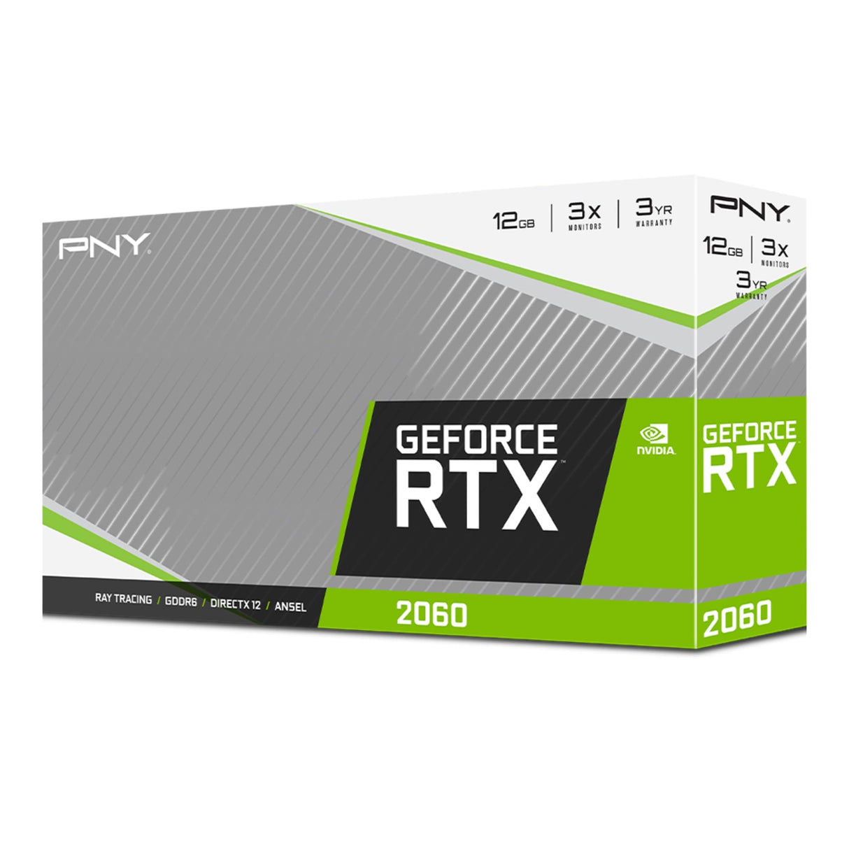 PNY GEFORCE RTX 2060 12GB XLR8 Gaming Revel Epic-X RGB Dual Fan Edition, Negro