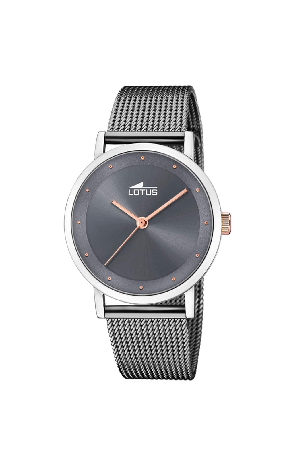Reloj Lotus para Mujer 18878/3 Trendy Caja de Acero Inoxidable 316l Plateado Correa de Acero Inoxidable 316l Gris