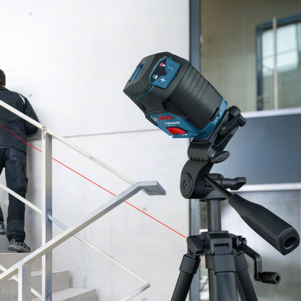 Bosch Professional Nivel láser GCL 2-15 (láser rojo, interior, con puntos de plomada, alcance: 15 m, 3 pilas AA, soporte giratorio RM 1, placa reflectora láser, estuche de protección, maletín)