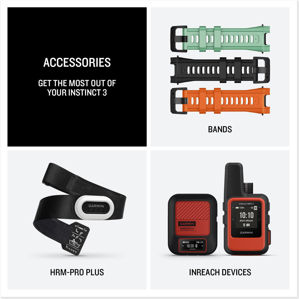 Garmin Instinct 3, Reloj inteligente con GPS, Pantalla AMOLED de 50 mm, Resistente al agua, Aplicaciones deportivas integradas, Monitorización de la salud, Linterna LED, Hasta 24 días autonomía, Negro