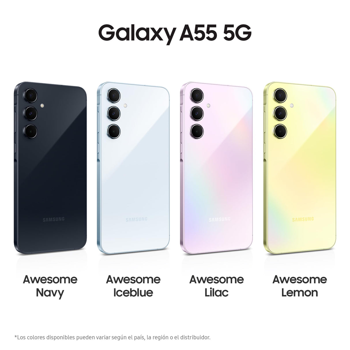 Samsung Galaxy A55 5G 128GB + Funda Transparente - Teléfono Móvil Android, Smartphone Libre, Batería de Larga Duración, Cámara 50MP, Negro (Versión Española)