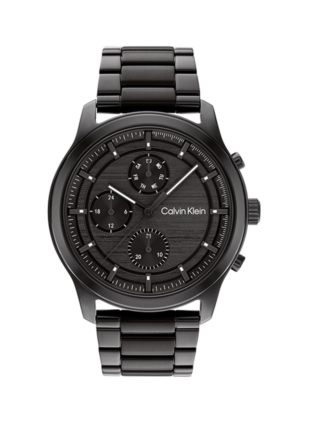 Calvin Klein Reloj Analógico de Cuarzo Multifunción para Hombre Colección Ambition con Correa de Acero Inoxidable Negra - 25200209