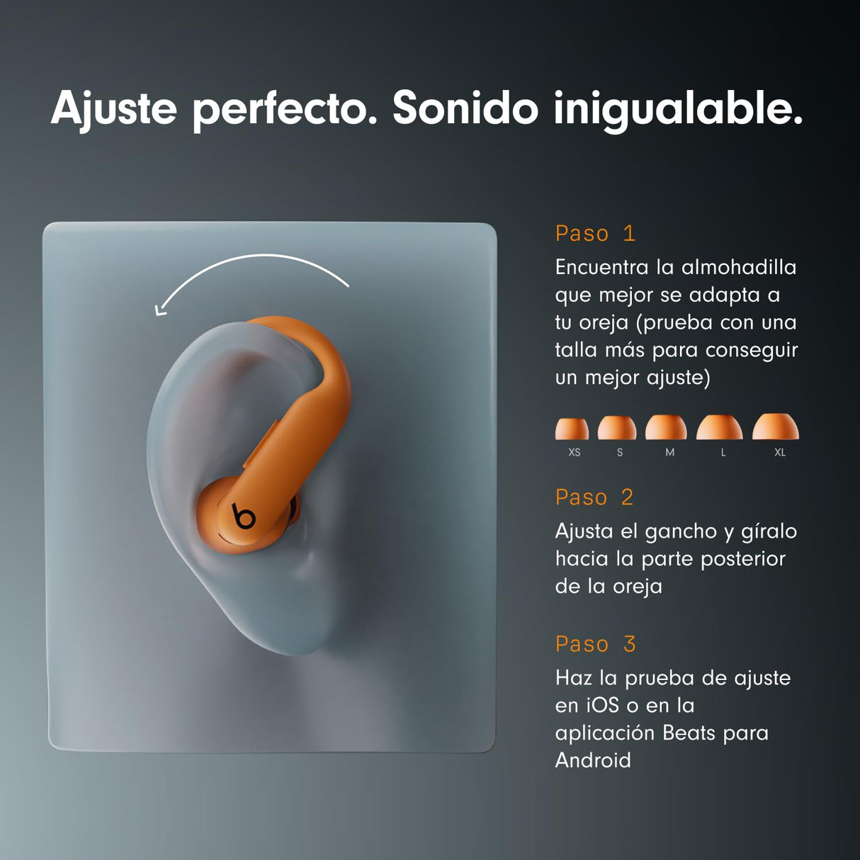 Beats Powerbeats Pro 2 Auriculares Bluetooth inalámbricos- Cancelación Activa del Ruido, clasificación IPX4, hasta 45H con Estuche de Carga, Funciona con Apple y Android - Naranja electrizante