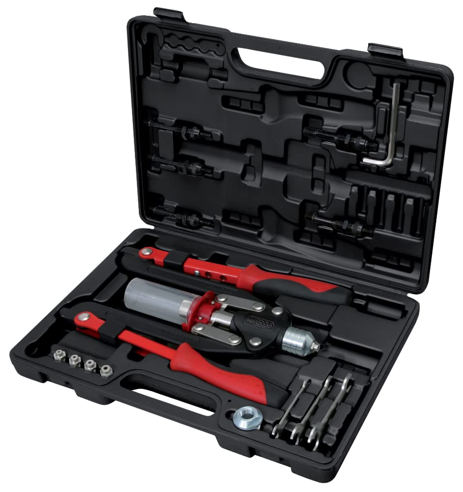 KS Tools 150.9630 - Pack de 11 piezas con tenazas para remaches universales, en maletín de plástico