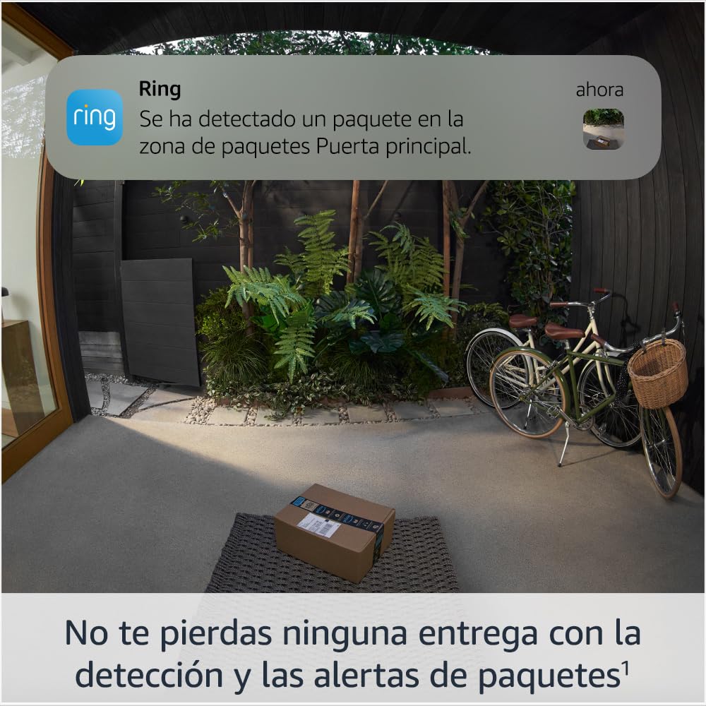 Videotimbre Pro con batería Ring (Battery Video Doorbell Pro) | Videotimbre con vídeo de cuerpo entero, detección de movimiento 3D y visión nocturna en color | 30 días gratis de Ring Home