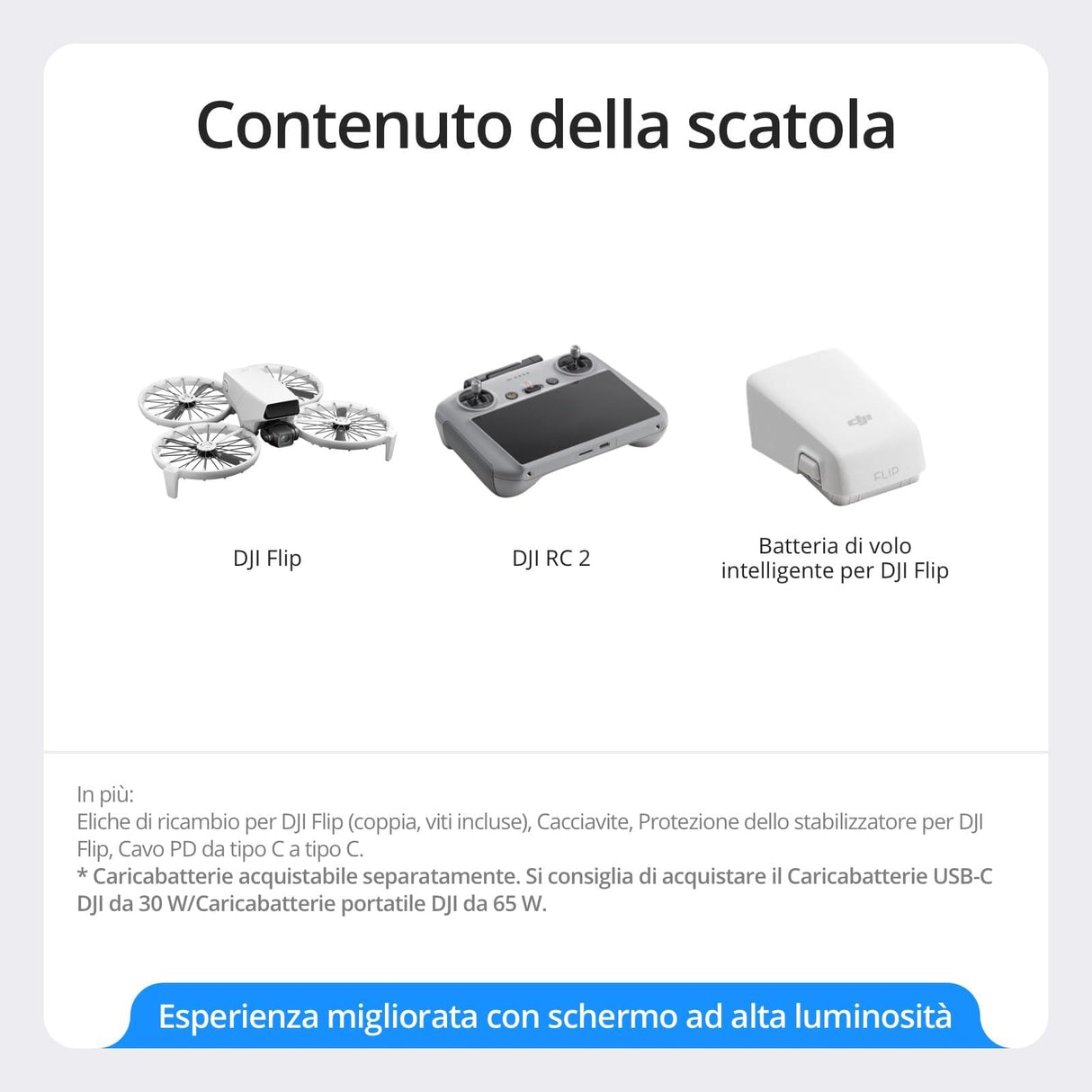 DJI Flip,Drone con cámara 4k adulto, mini drone con cámara, < 249g, drone función sígueme, 13km transmisión de vídeo, arranque manual,retorno automático,31min tiempo de vuelo,con delantal ((RC 2))