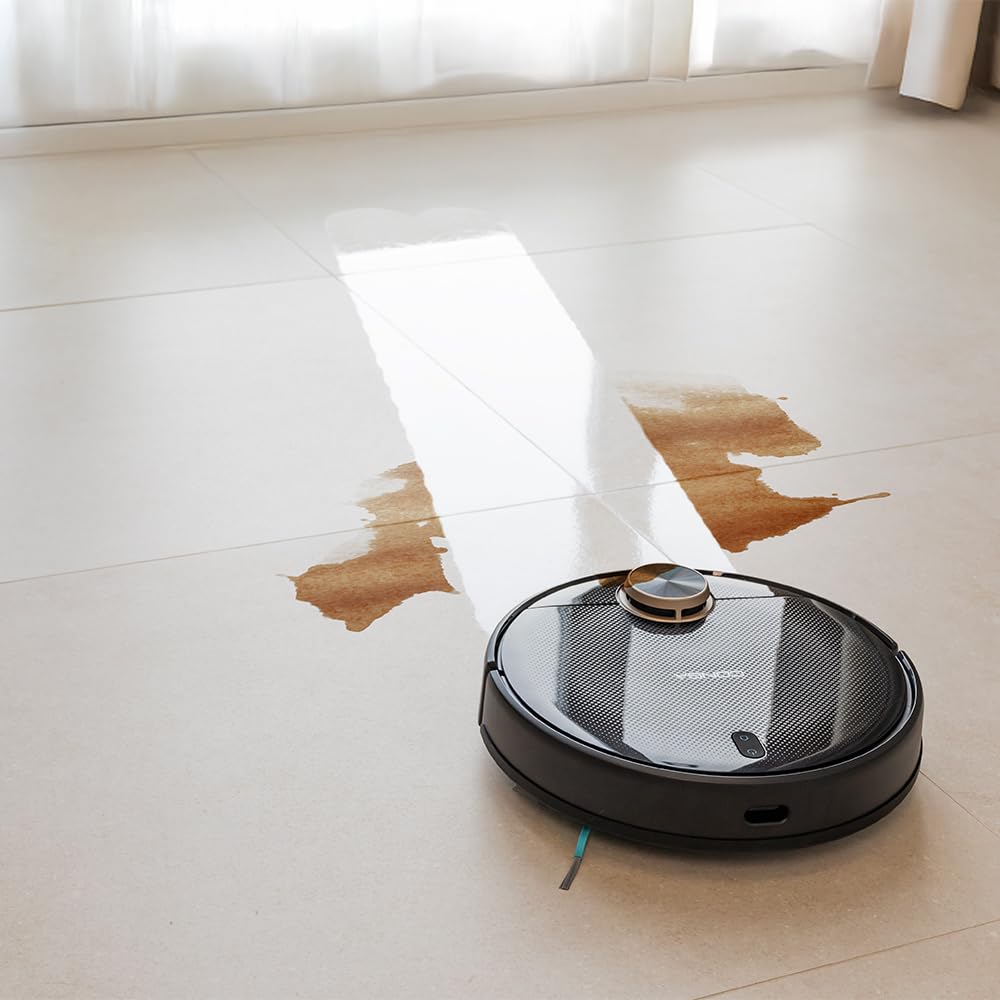 Cecotec Robot Aspirador Autovaciado y Mopas Giratorias Conga 13090 Spin Revolution Home&Wash Essential. 7000Pa, Tecnología Láser, Cepillo de Silicona y Lateral, App, Bluetooth y WiFi 2,4GHz, 5GHz