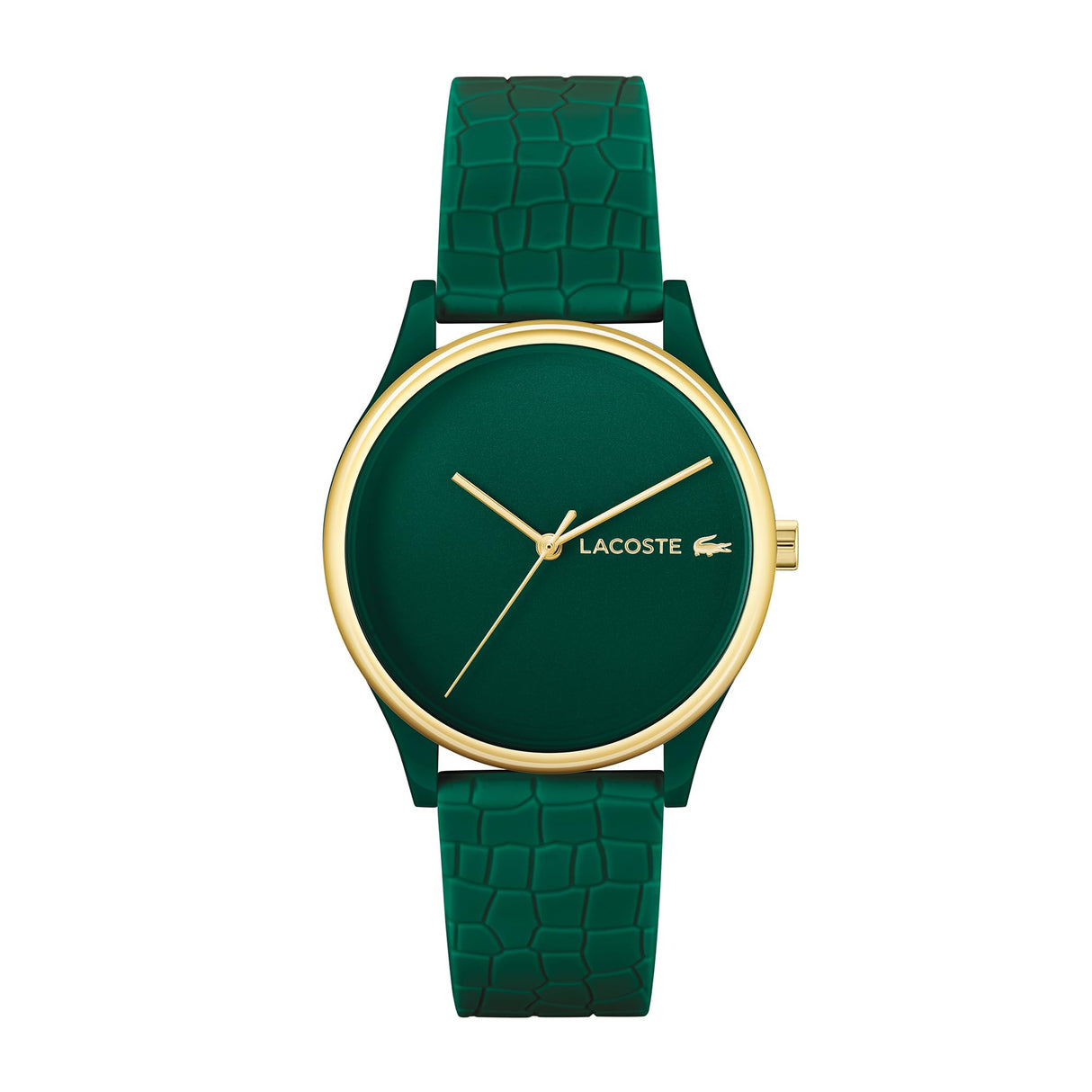 Lacoste Reloj Analógico de Cuarzo para mujer Colleción Crocodelle con Correa en silicona