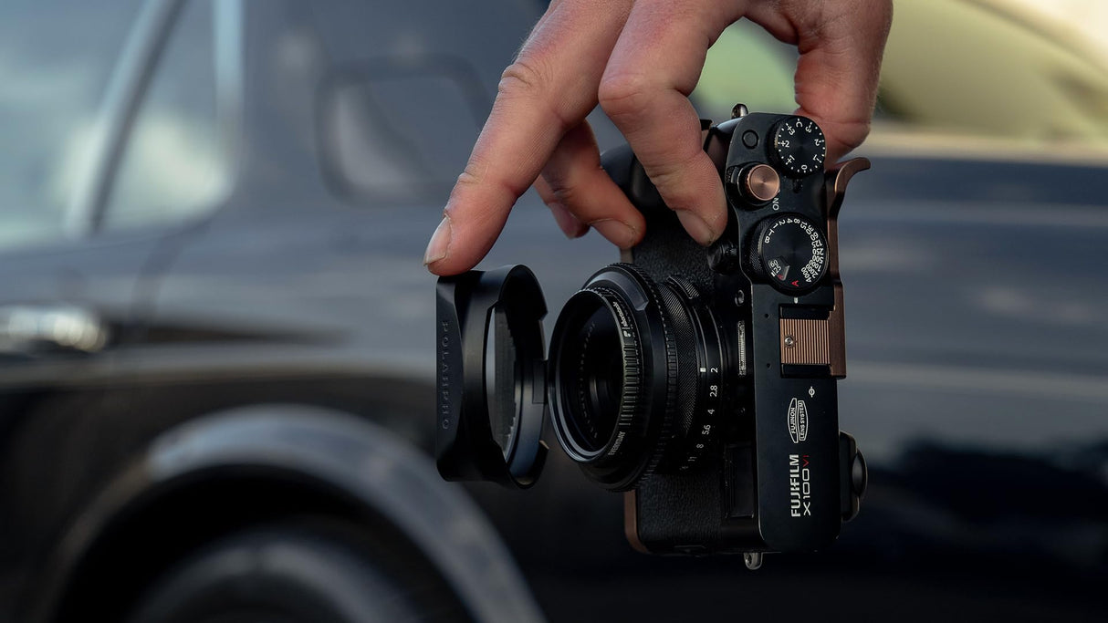 PolarPro - MagFlip Hood - Capucha magnética abatible para Acceso a filtros - Fuji X100VI - Negro