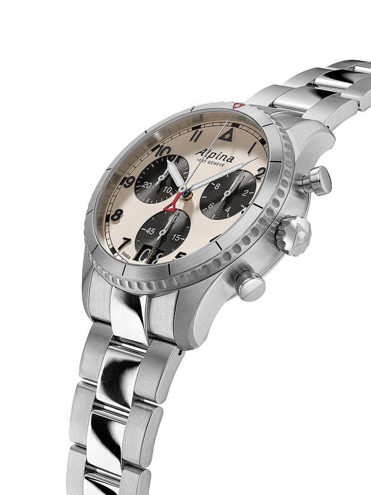 Alpina Reloj Analógico para Hombre de Cuarzo con Correa en Acero Inoxidable mid-39675